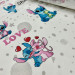 Ранфорс N- №11371 LOVE Стіч фон білий